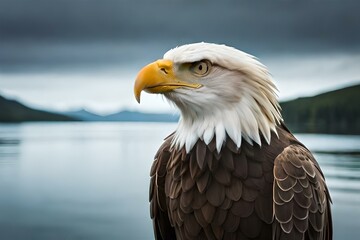american bald eagle with background