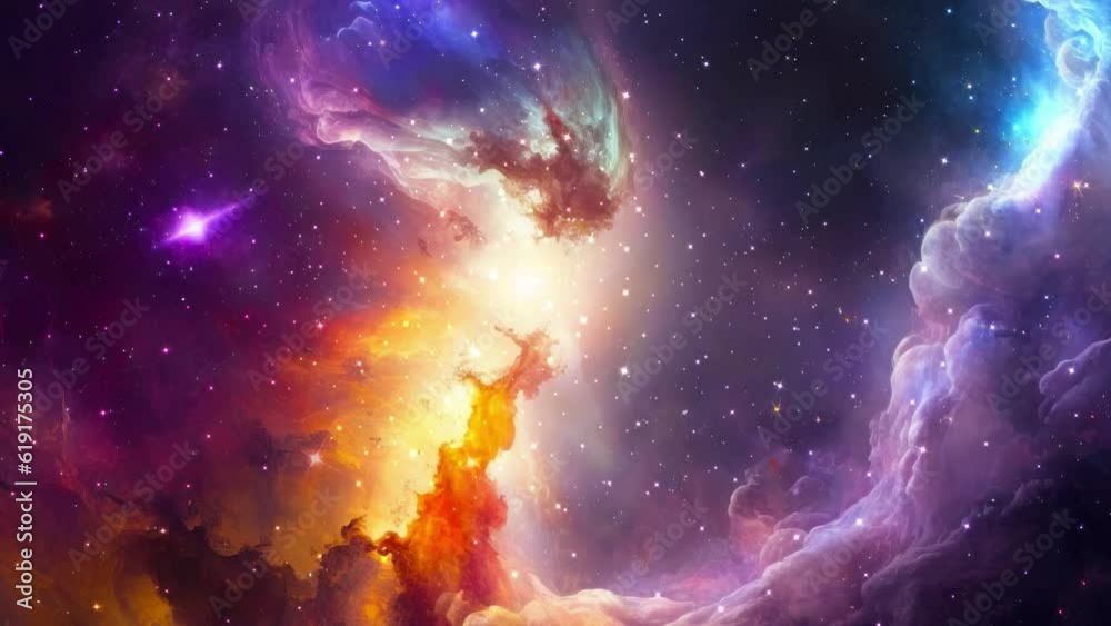 Wall mural galaxy and nebula. abstract space background. endless universe with stars and galaxies in outer spac