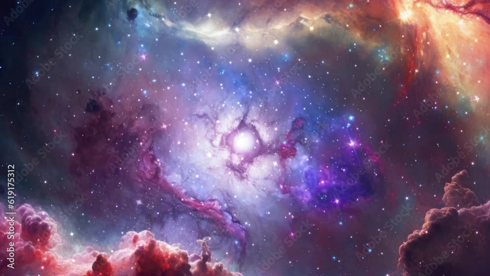 Wall mural galaxy and nebula. abstract space background. endless universe with stars and galaxies in outer spac