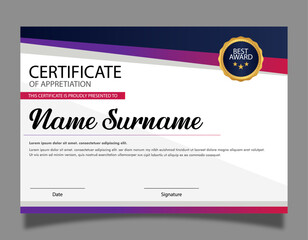 Certificate of achievement template design