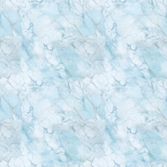 Obraz premium Illustration, AI generation. marble background, cold blue colors, seamless pattern.