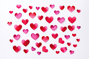 Hearts Signs Sticker On White Background. Generative AI