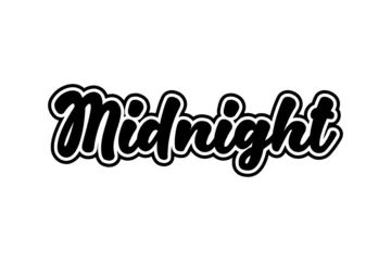 Fotobehang a hand lettering with the word midnight © i'uLpotra