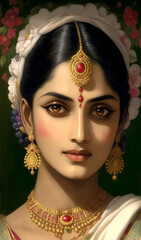 Naklejka na ściany i meble portrait of a Indian woman
