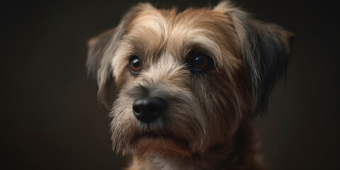 Naklejka na ściany i meble A studio portrait of a charming Dog that captures its beauty, with a light-colored background. AI Generated.