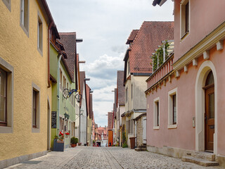 Street in Rothenburg ob der Tauber, Bavaria, Germany
