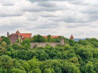 Fototapeta na wymiar Panoramic view of Rothenburg ob der Tauber, Bavaria, Germany