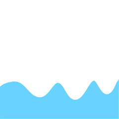 Blue Wave Border Frame