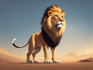 Obraz premium lion in the sun