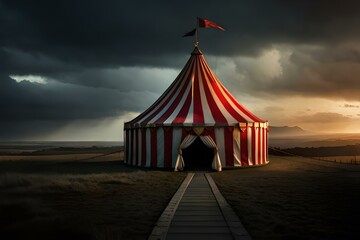 circus tent in the sky