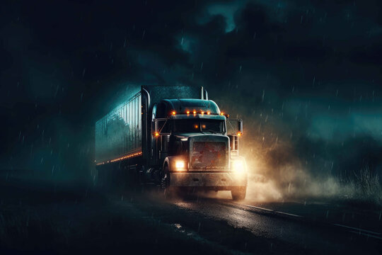 A Terrifying Journey for a Truck Driver. Generative AI