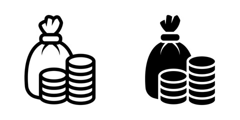Money Bag icon. sign for mobile concept and web design. vector illustration