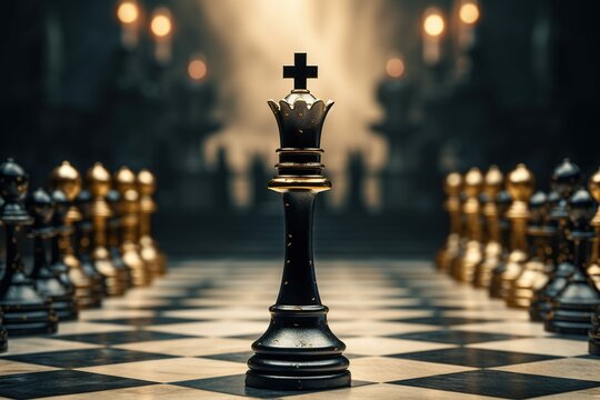 Wallpaper white, black, chess, king for mobile and desktop