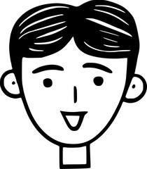 Man Face Smiling Cartoon