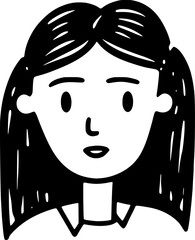 Woman Face Cartoon Icon