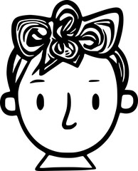 Women Doodle Face