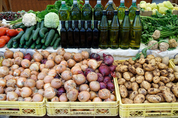 fresh vegetables from farmer market in croatia