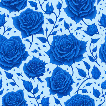 Azure Dreams: Discover the Mystique of a Blue Roses Pattern!