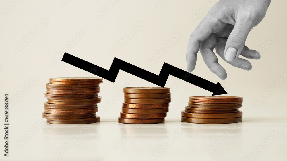 Poster Cost reduction graph Cost down and Cost optimization