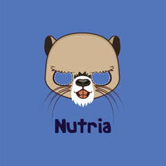 Nutria mask for costume party, Halloween, various festivities