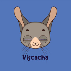 Viscacha mask for costume party, Halloween, various festivities
