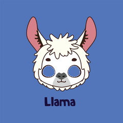 Llama mask for costume party, Halloween, various festivities