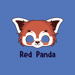 Red Panda mask for costume party, Halloween, various festivities