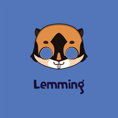 Lemming mask for costume party, Halloween, various festivities