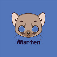 Marten mask for costume party, Halloween, various festivities