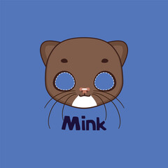 Mink mask for costume party, Halloween, various festivities