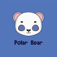 Polar bear mask for costume party, Halloween, various festivities