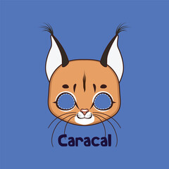 Caracal mask for costume party, Halloween, various festivities