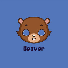 Beaver mask for costume party, Halloween, various festivities