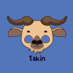 Takin mask for costume party, Halloween, various festivities