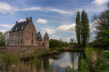 Nice view of the castle in Moeskroen, Mouscron.  Graven Kasteel or Marcel Marier centrum.