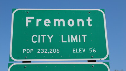 Fremont California Public Welcome sign