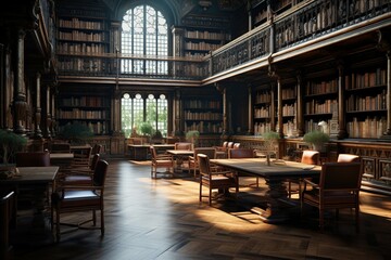  Library background,Generative AI	