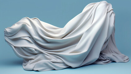 Pure Elegance: White Silk Background