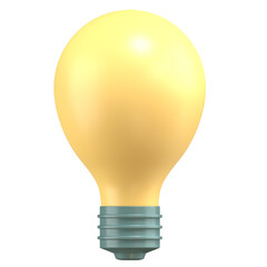 3d illustration of light bulb with high quality render