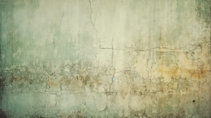 Obraz na płótnie Canvas Vintage Green Concrete Wall with Tonal Painted Texture
