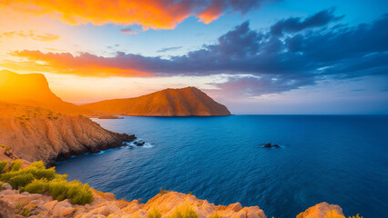 Beautiful landscape. Coast of the island of Crete - Greece area of Lerapetra Eden Rock. Beautiful...