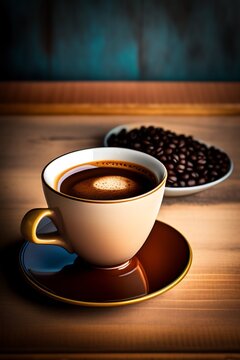 a cup of coffee sitting on top of a saucer, cup of coffee, coffee, steaming coffee, hot coffee, coffee cup, drink more coffee, celebration of coffee products, ko-fi, coffee and stars background, 