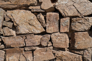 Stone Wall Texture. Background With Copy Space