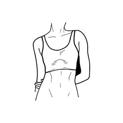 vector illustration of female body concept
