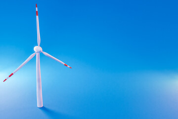 colorfull infinite background; miniature windmill sustainablity renewable energy concept; 3d illustration
