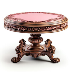Antique romantic vintage baby pink and rusted brown cake stand with a touch of shabby chic detailing
