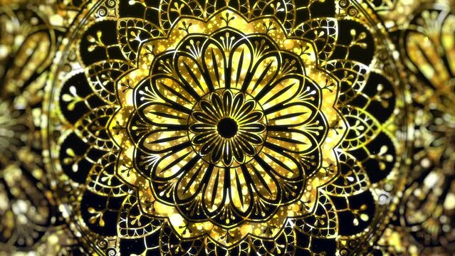 Gold abstract background with pattern line glittering
