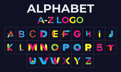 Vector alphabet a-z logo design set