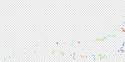 Color serpentine carnival red spiral ribbon curly