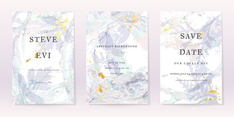 Blue Watercolor Set Vector Wedding Pastel Cold Art